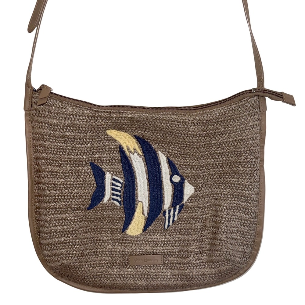 Vera Bradley Woven Crossbody Bag With Embroidered Fish‎